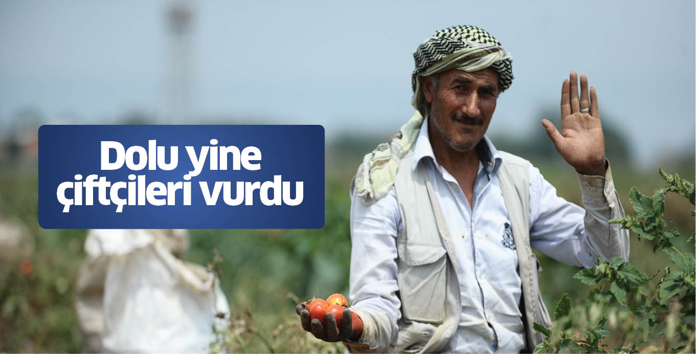 Dolu yine çiftçileri vurdu