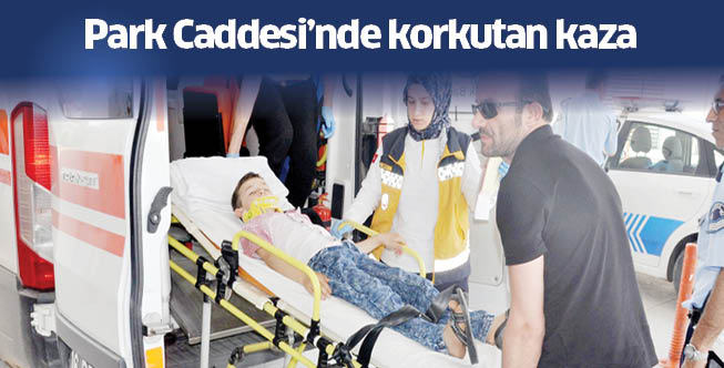Park Caddesi’nde korkutan kaza