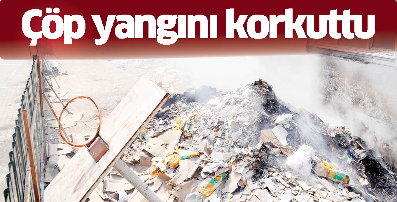 Çöp yangını korkuttu