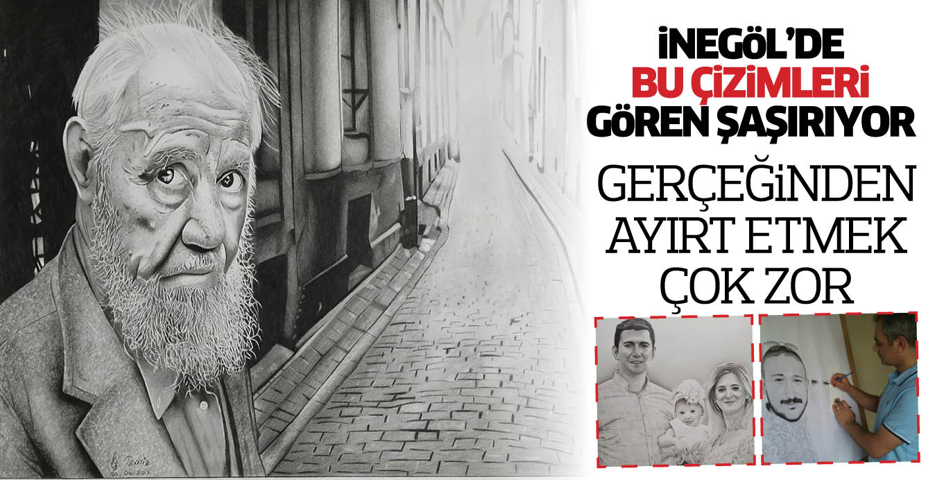 iNEGöL’DE BU ÇiZiMLERi GöREN ŞAŞIRIYOR GERÇEĞiNDEN AYIRT ETMEK ÇOK ZOR