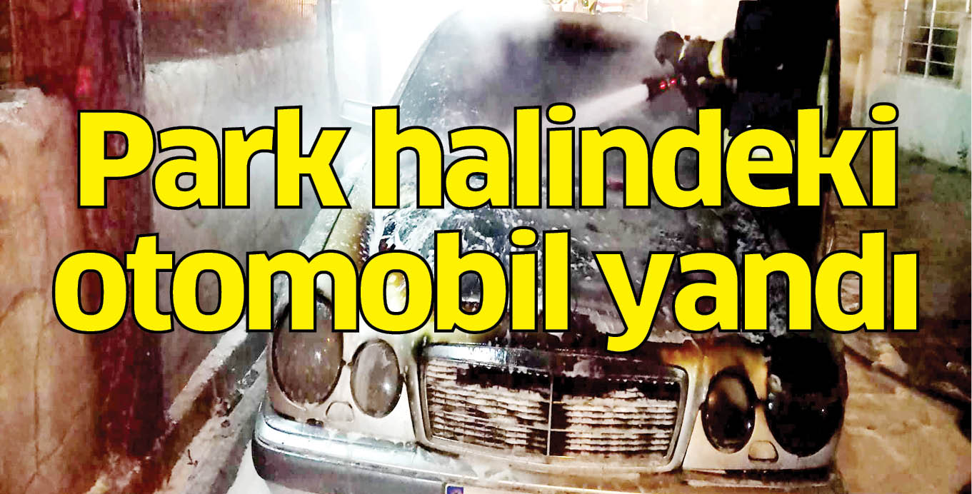 Park halindeki otomobil yandı