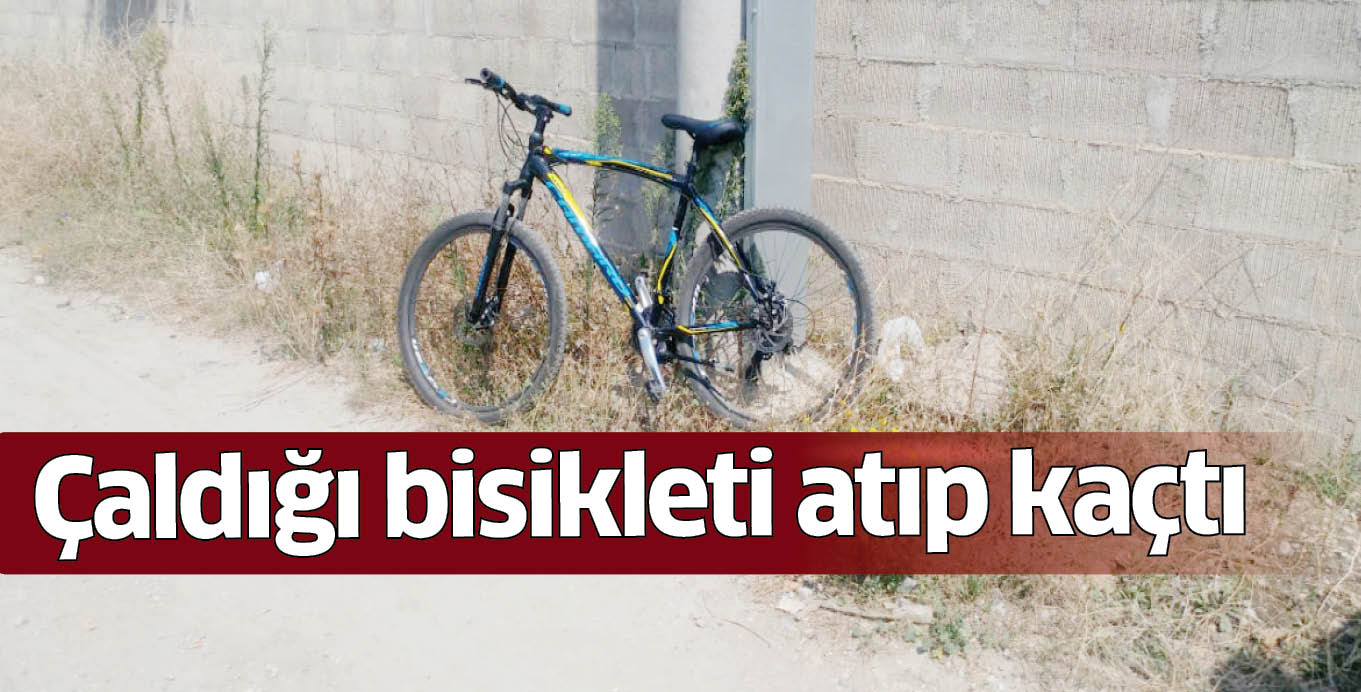 Çaldığı bisikleti atıp kaçtı