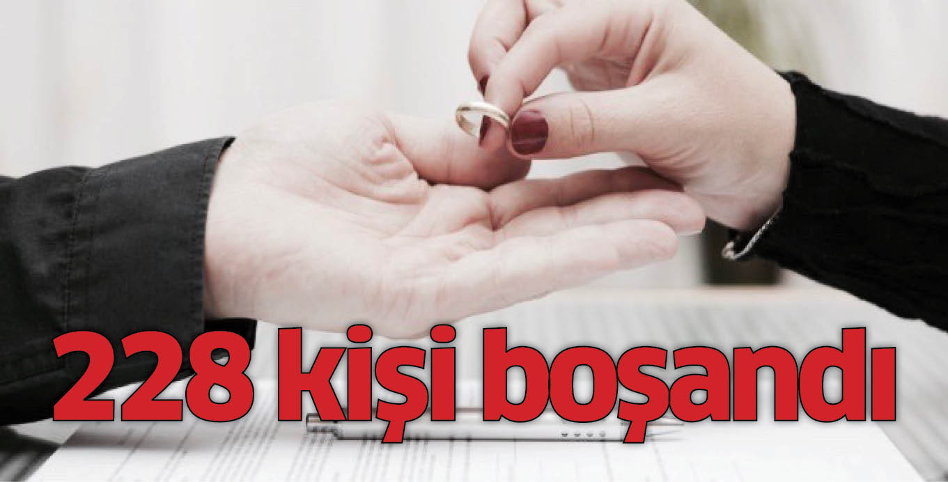 228 kişi boşandı