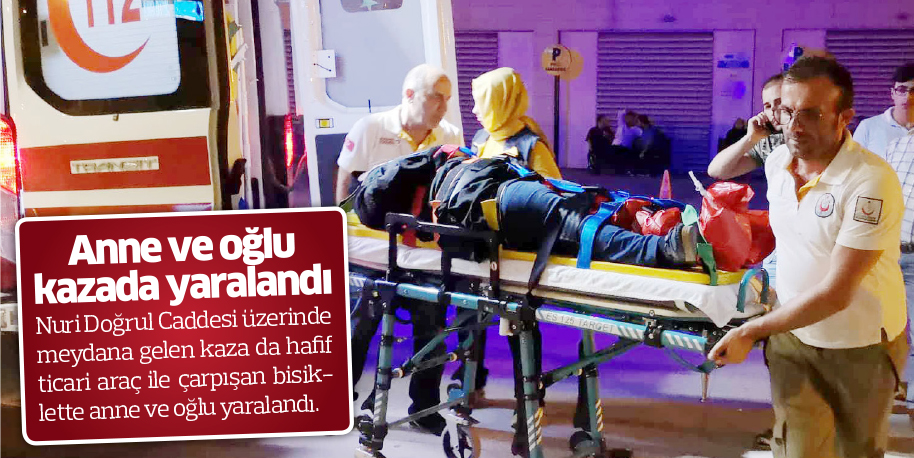 Anne ve oğlu kazada yaralandı