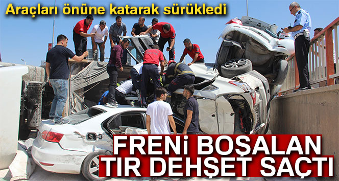 Freni boşalan tır dehşet saçtı!