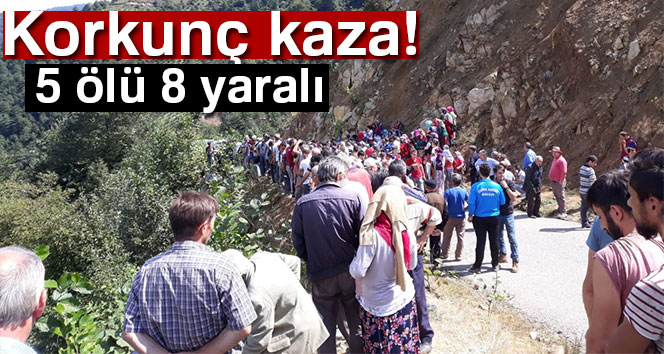trafik kazası: 5 ölü, 8 yaralı