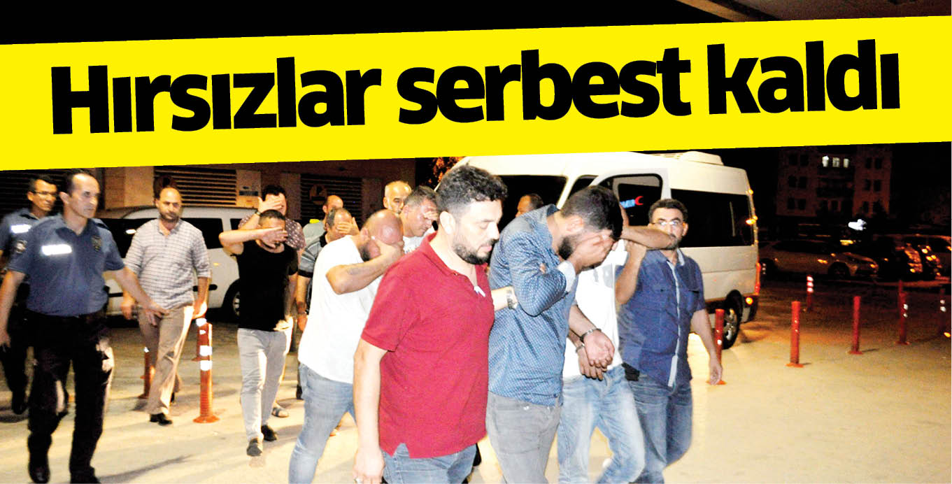 Hırsızlar serbest kaldı