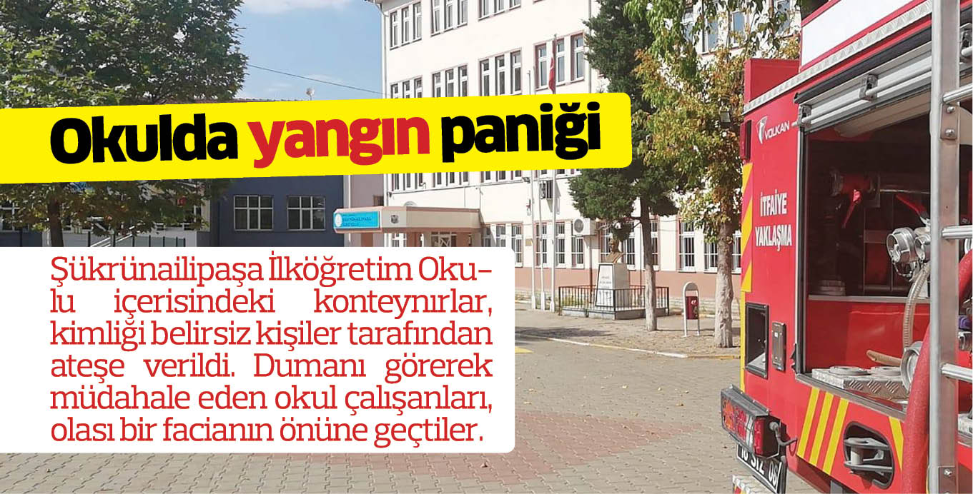 Okulda yangın paniği
