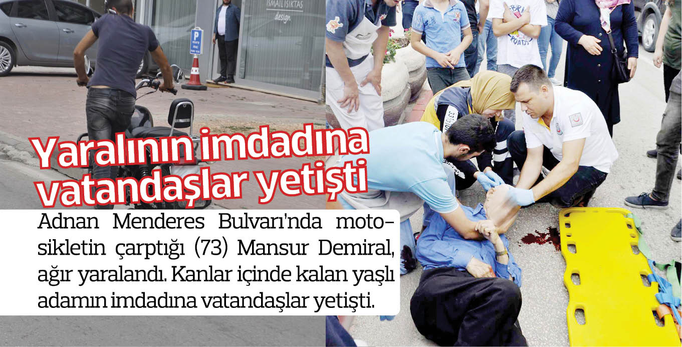 Yaralının imdadına vatandaşlar yetişti