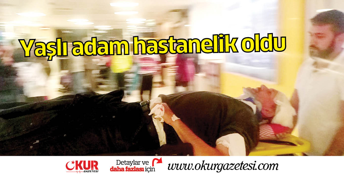 Yaşlı adam hastanelik oldu