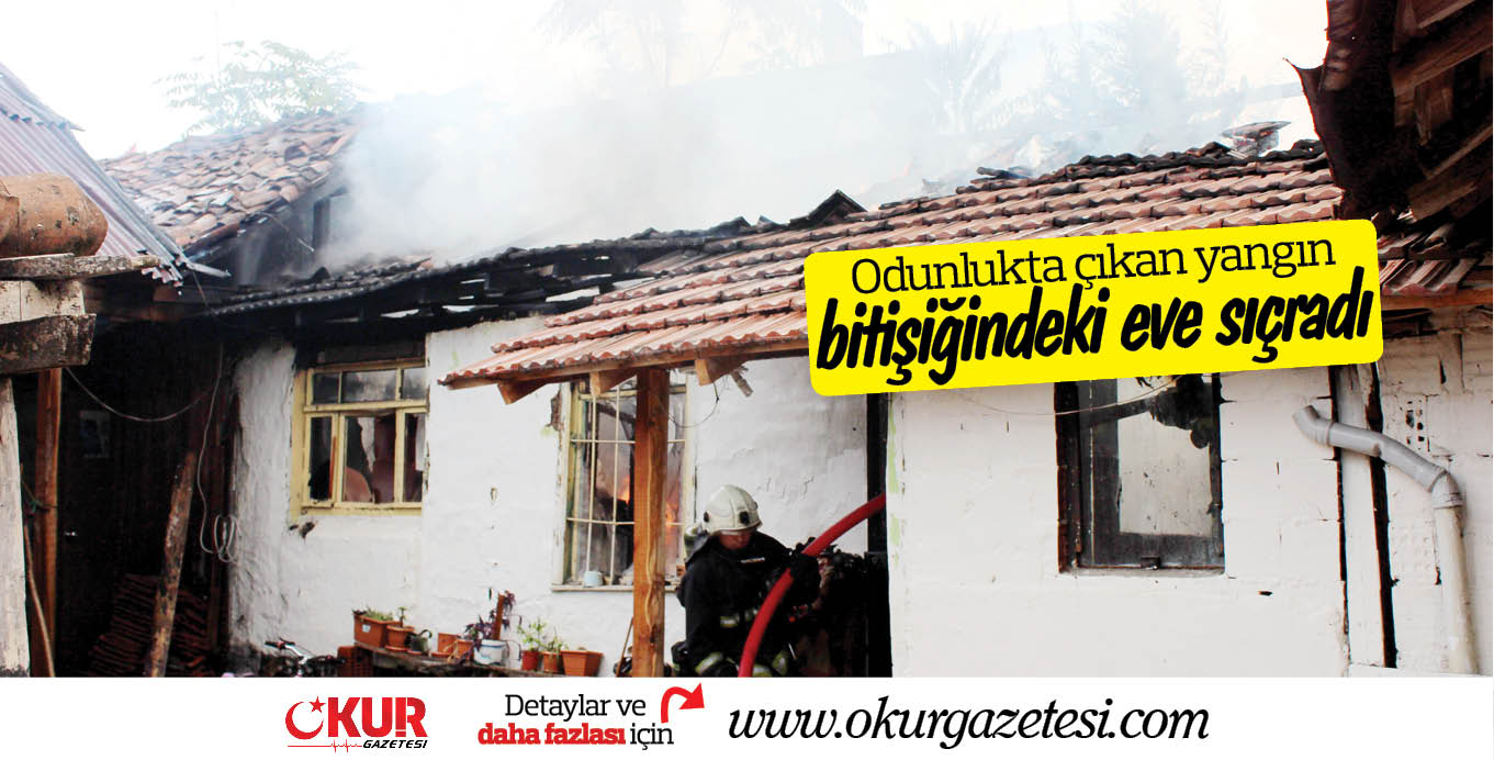 Odunlukta çıkan yangın bitişiğindeki eve sıçradı