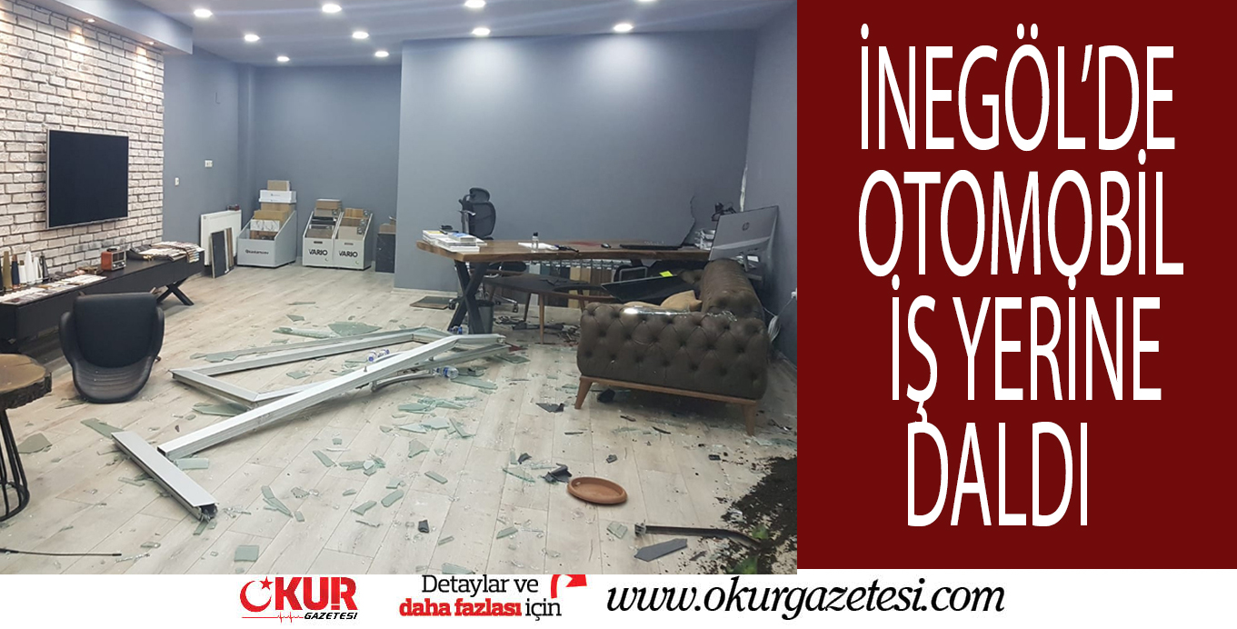 İş yerine dalan araç 40 Bin TL hasar oluşturdu