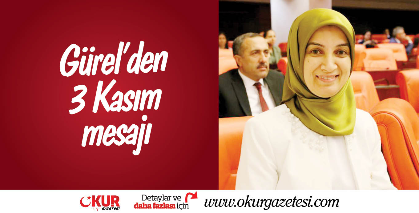 Gürel’den 3 Kasım mesajı