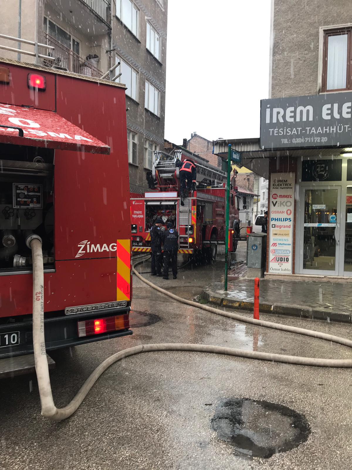 İnegöl de Yangın Paniği