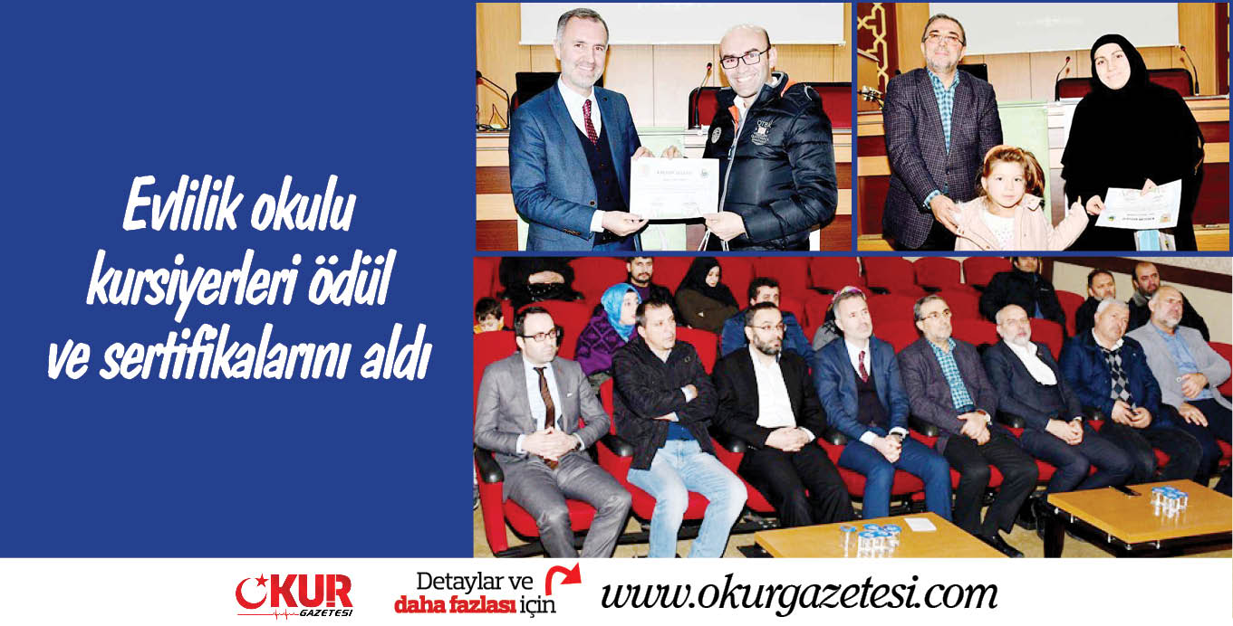 Evlilik okulu kursiyerleri ödül ve sertifikalarını aldı