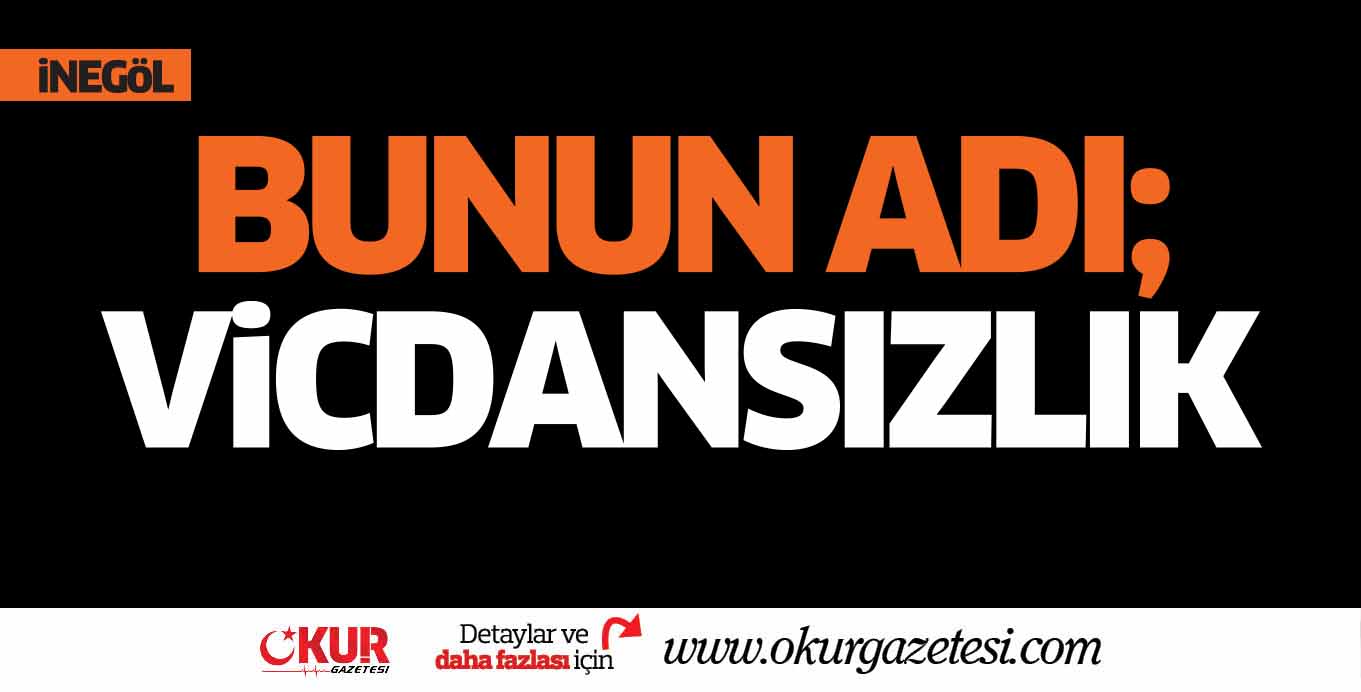 Bunun adı vicdansızlık