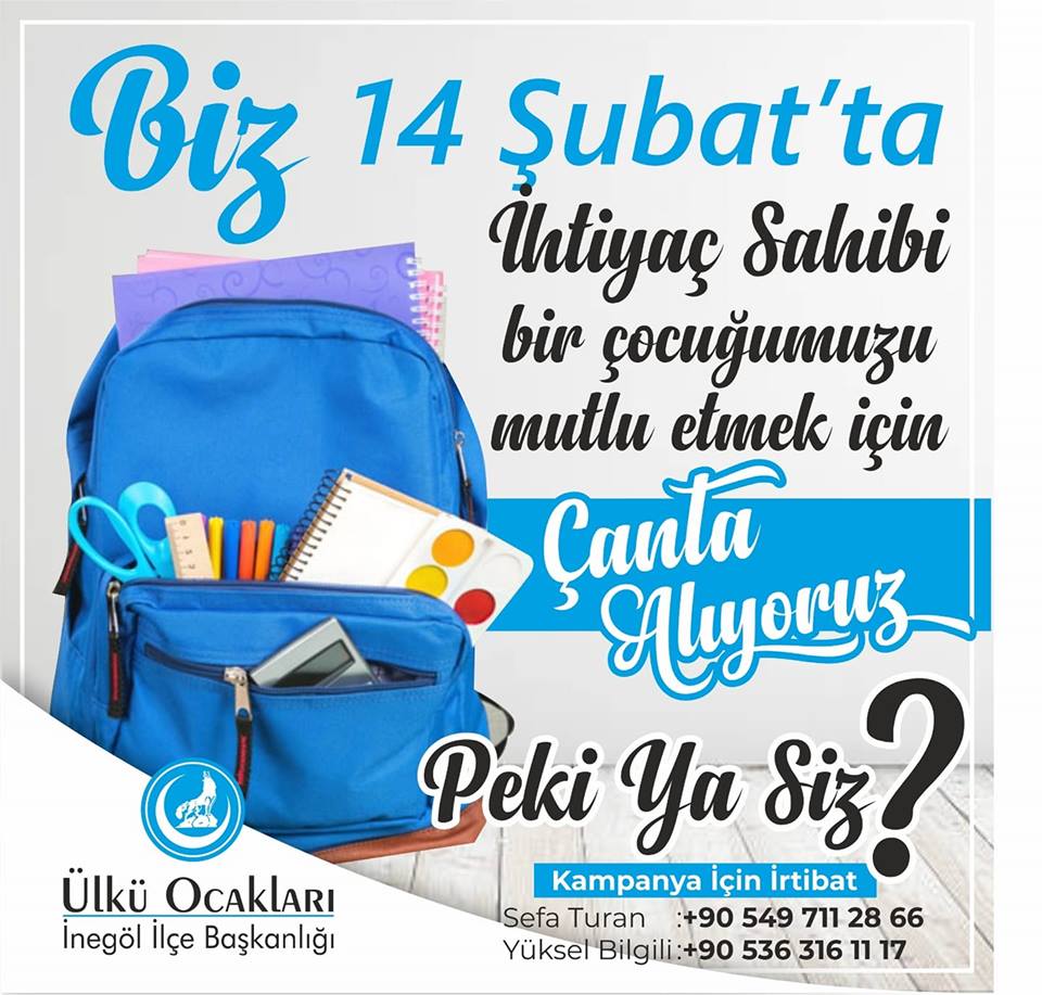 Ülkü Ocakları’ndan çanta kampanyası