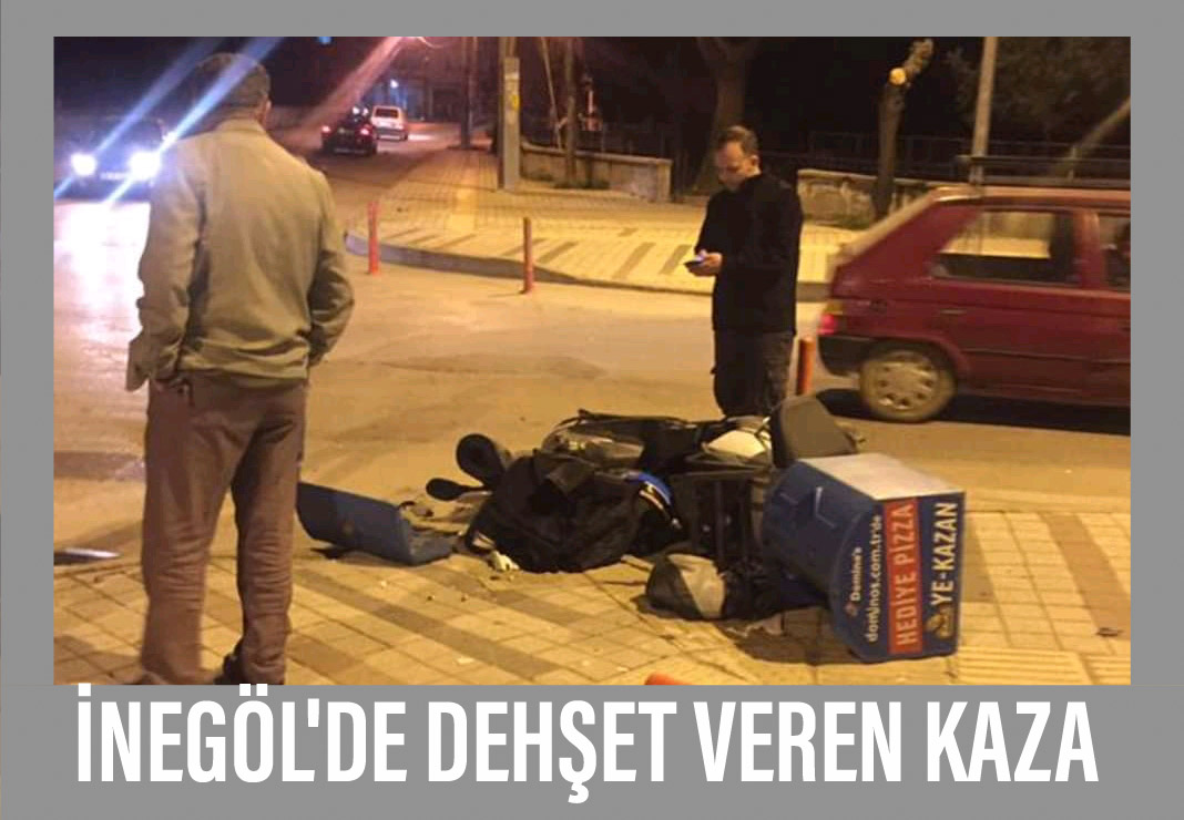 Dehşet veren kaza motosiklet parçalara ayrıldı