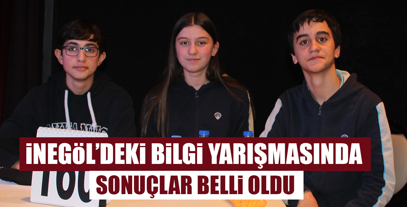 Bilgi yarışmasında sonuçlar açıklandı