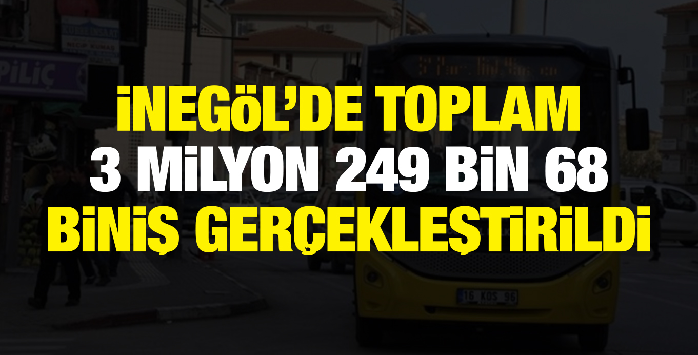 3 MiLYON 249 BiN 68  BiNiŞ GERÇEKLEŞTiRiLDi