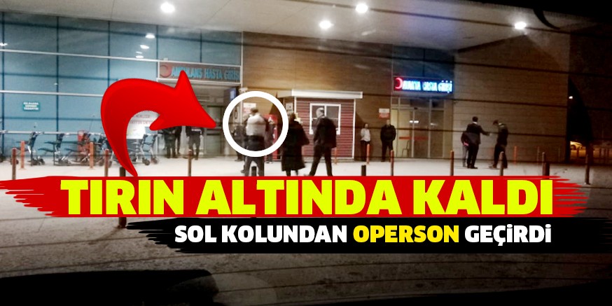 TIR YAN YATTI SüRüCü YARALANDI