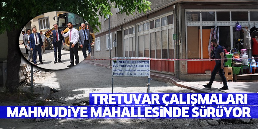 TRETUVAR ÇALIŞMALARI  MAHMUDiYE MAHALLESiNDE SüRüYOR