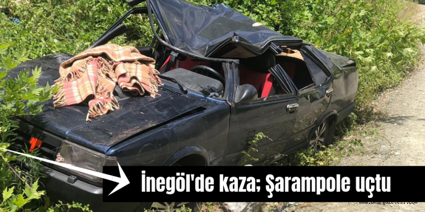 ARAÇ ŞARAMPOLE UÇTU