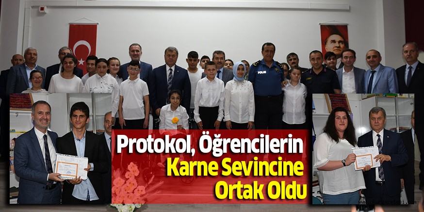 Protokol, Öğrencilerin Karne Sevincine Ortak Oldu