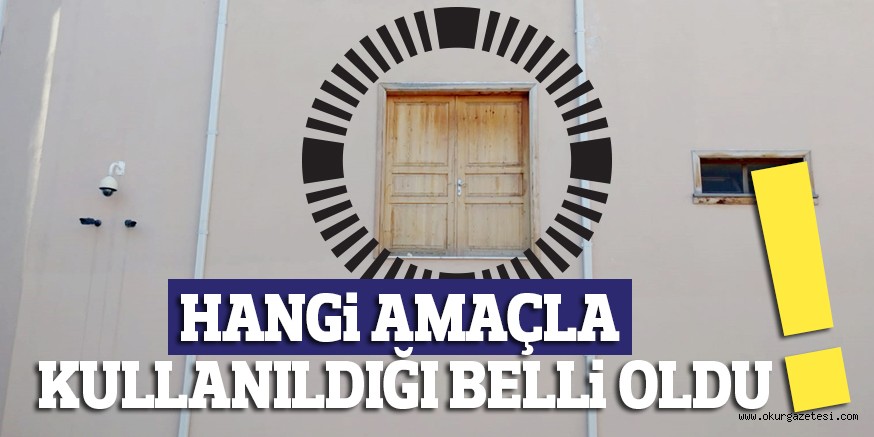 HANGi AMAÇLA KULLANILDIĞI BELLi OLDU!