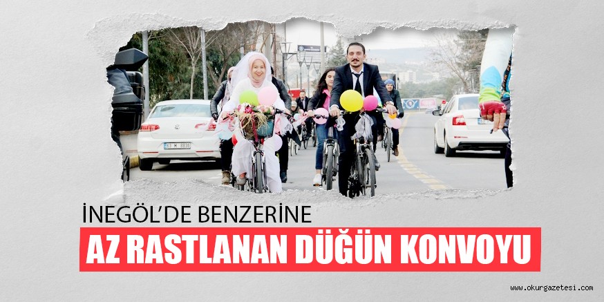 İNEGÖL’DE BENZERİNE AZ RASTLANAN DÜĞÜN KONVOYU