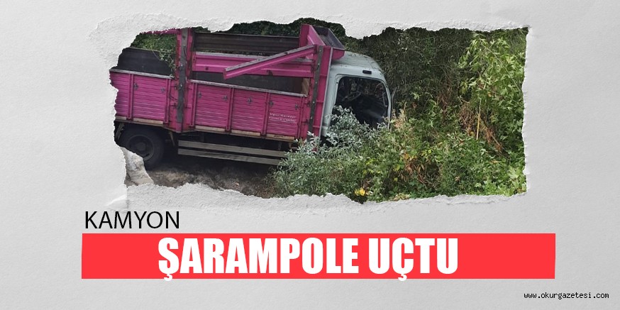 KAMYON ŞARAMPOLE UÇTU