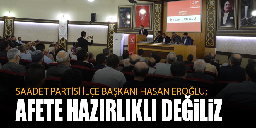 AFETE HAZIRLIKLI DEĞiLiZ