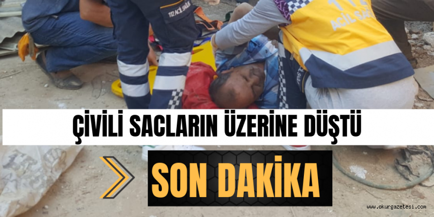 ÇİVİLİ SACLARIN ÜZERİNE DÜŞTÜ