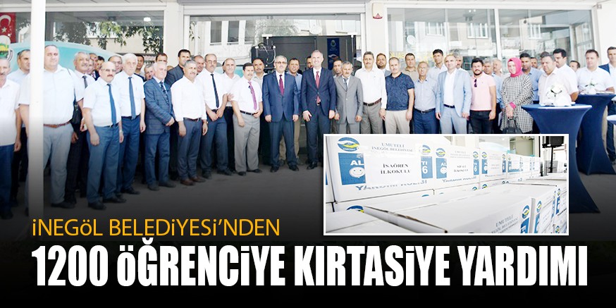 iNEGöL BELEDiYESi’NDEN 1200 öĞRENCiYE KIRTASiYE YARDIMI