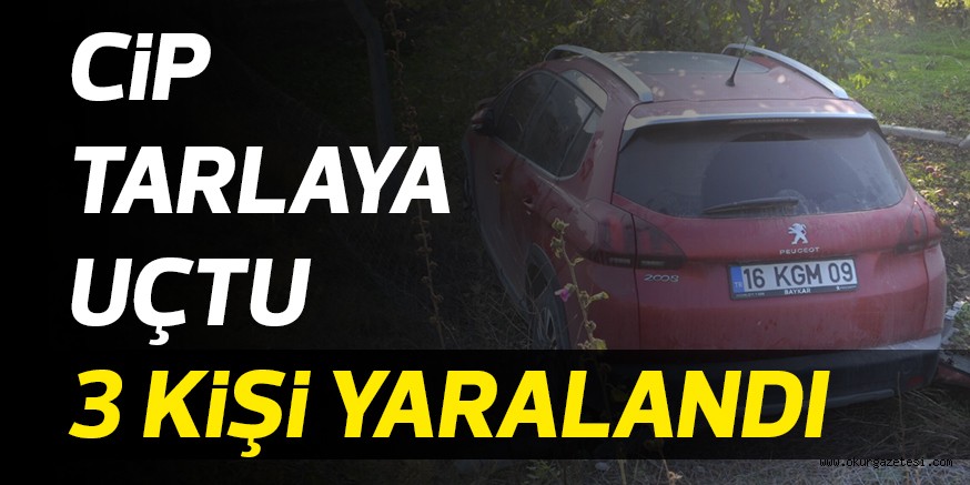 CiP TARLAYA UÇTU 3 KiŞi YARALANDI