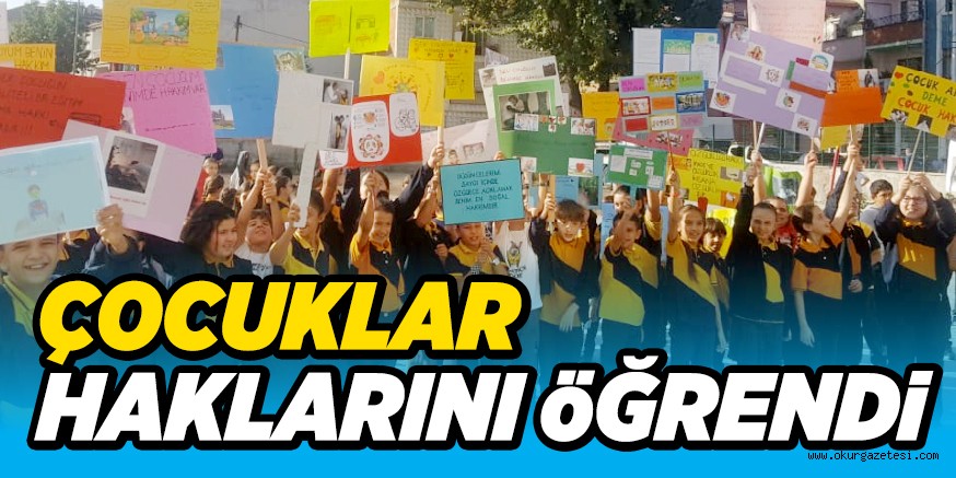 ÇOCUKLAR HAKLARINI öĞRENDi