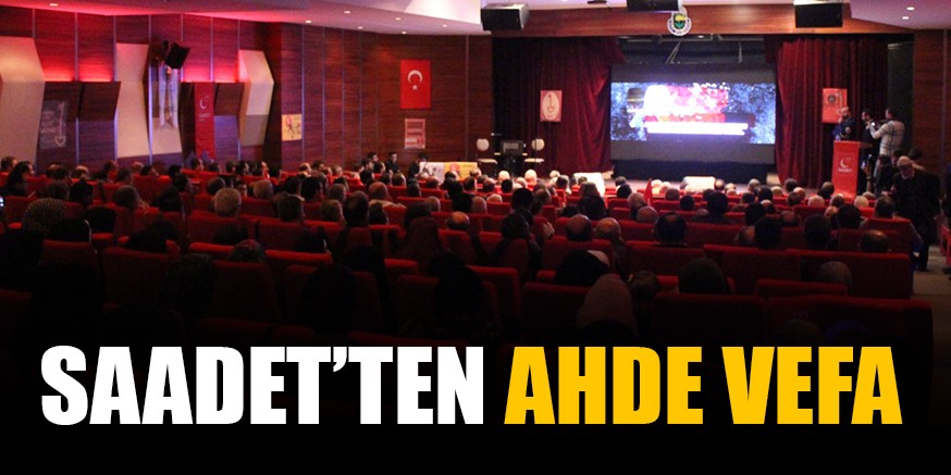 SAADET’TEN AHDE VEFA