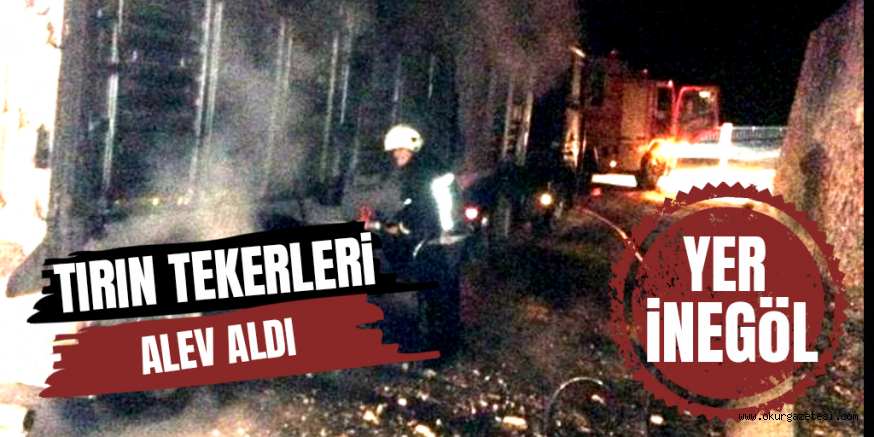 TEKERLERİ ALEV ALDI
