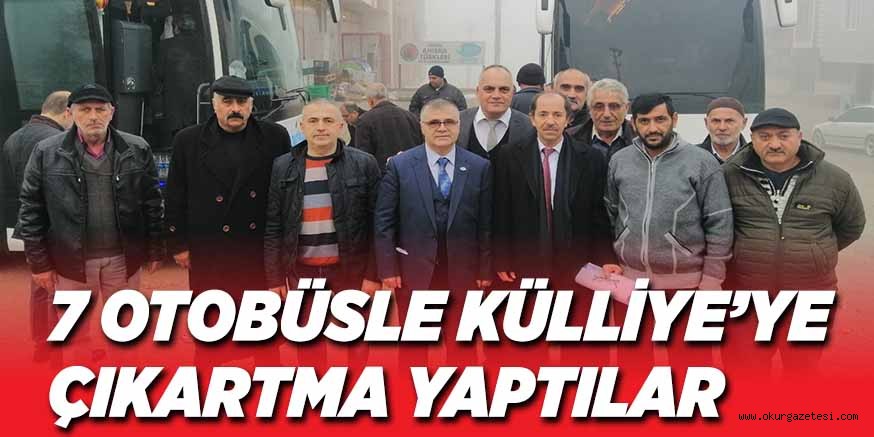 7 OTOBÜSLE KÜLLİYE’YE ÇIKARTMA YAPTILAR