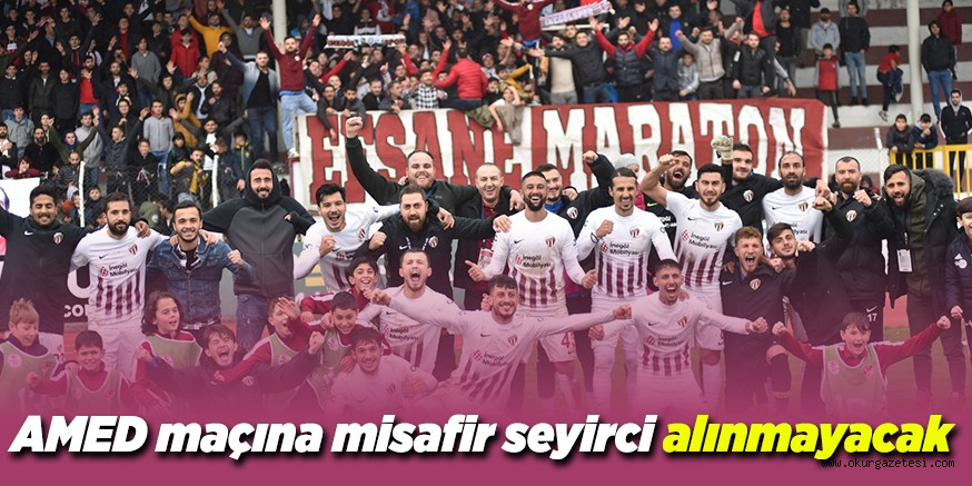 AMED maçına misafir seyirci alınmayacak