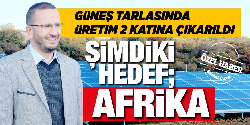 GÜNEŞ TARLASINDA ÜRETİM 2 KATINA ÇIKARILDI ŞİMDİKİ HEDEF; AFRİKA