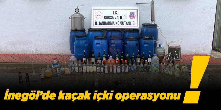 İnegöl’de kaçak içki operasyonu
