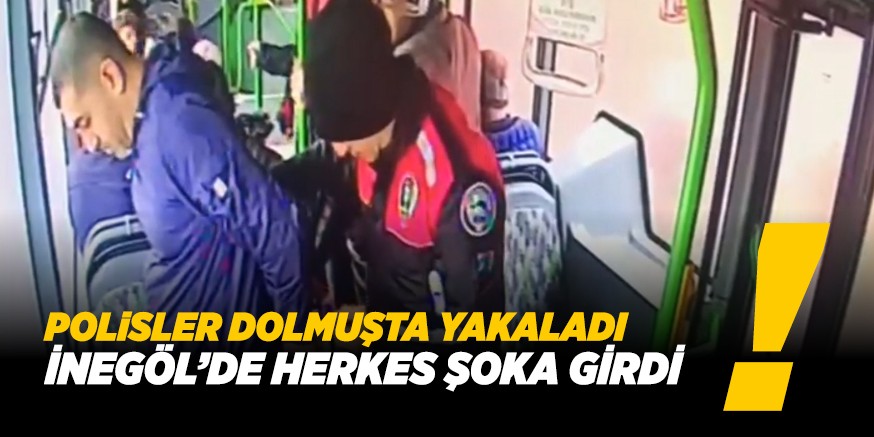 POLiSLER DOLMUŞ’TA KELEPÇELEDi