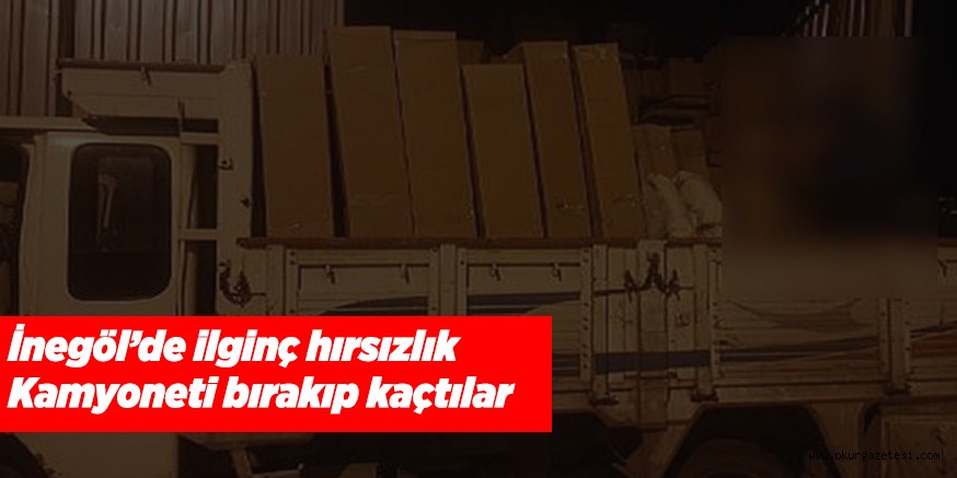 SUNTA HIRSIZLARI KAMYONETİ BIRAKARAK KAÇTI