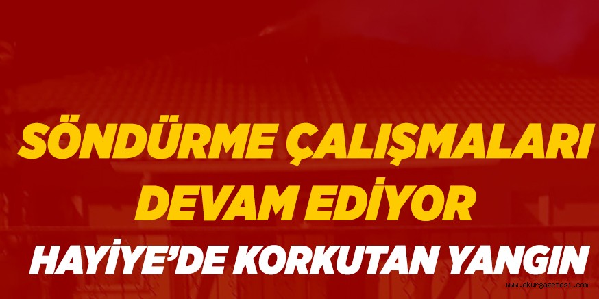 HAYRİYE’DE KORKUTAN YANGIN