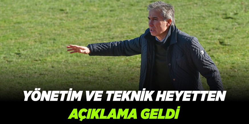 İNEGÖLSPOR’DA YÖNETİM VE TEKNİK HEYETTEN AÇIKLAMA GELDİ