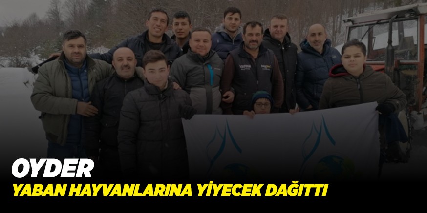 OYDER YABAN HAYVANLARINA YİYECEK DAĞITTI