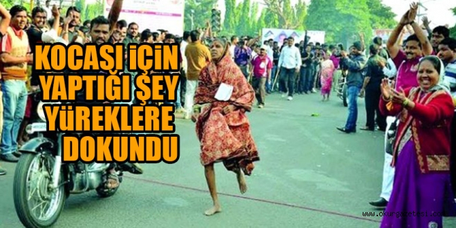 70 yaşındaki kadın, kocasının tedavisi için koşu yarışına katılıp birinci oldu!