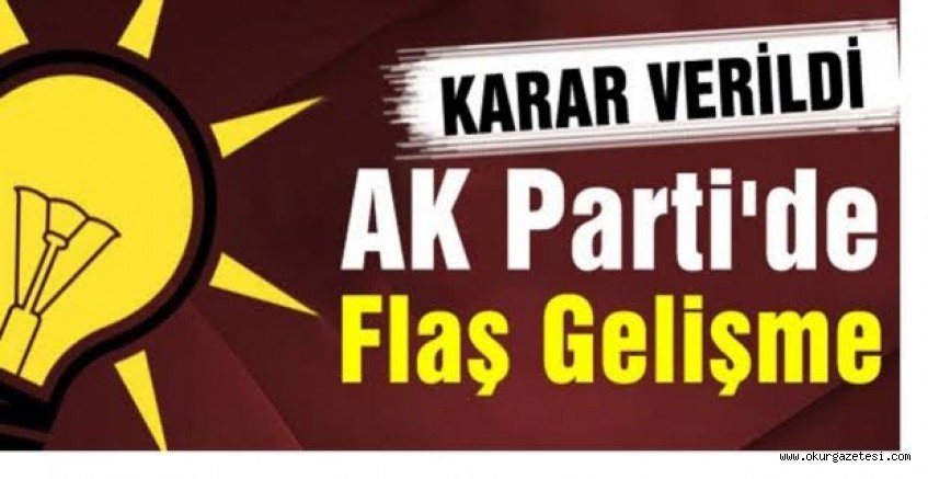 İNEGÖL AK PARTİ DE FLAŞ GELİŞME