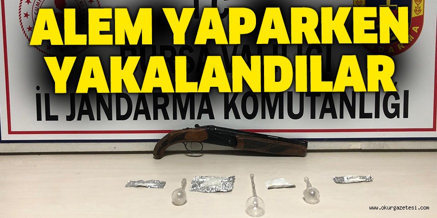 İNEGÖL’DE ALEM YAPARKEN YAKALANDILAR